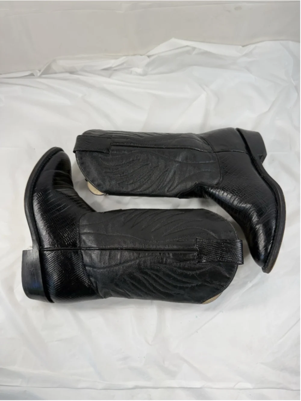 Rio Bravo Black Leather Western/Cowboy Boots boys size 3.5